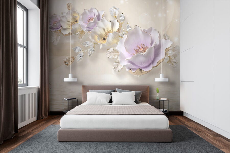 Delicati fiori su acque tranquille