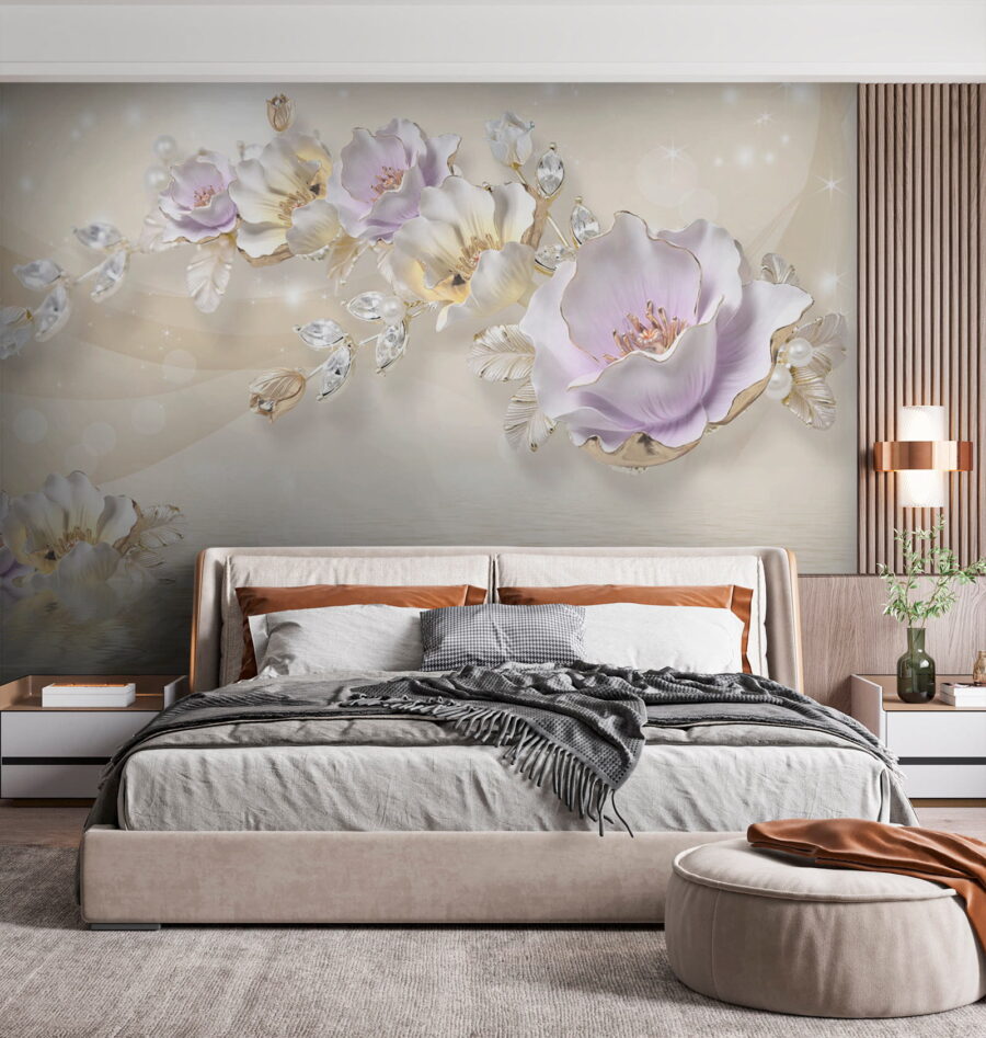 Delicati fiori su acque tranquille