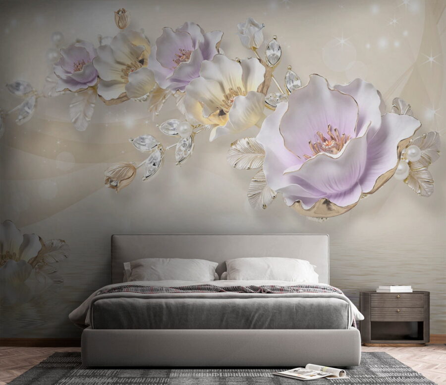 Delicati fiori su acque tranquille