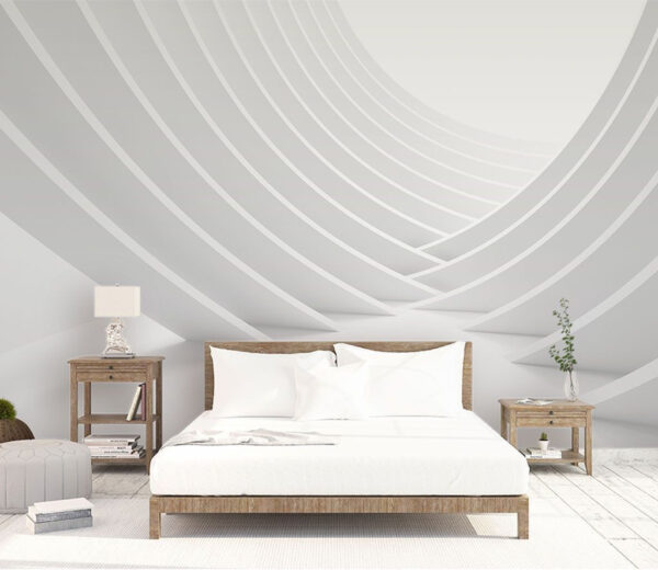 Struttura bianca con linee curve Struttura bianca con linee curve