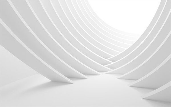 Struttura bianca con linee curve Struttura bianca con linee curve