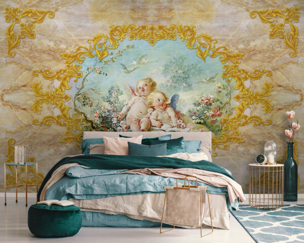 Pittura di angeli e fiori Pittura di angeli e fiori