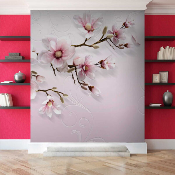 Delicati fiori su sfondo rosa tenue. Delicati fiori su sfondo rosa tenue.