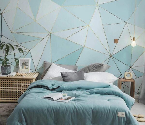 Disegno a triangolo blu e bianco Disegno a triangolo blu e bianco