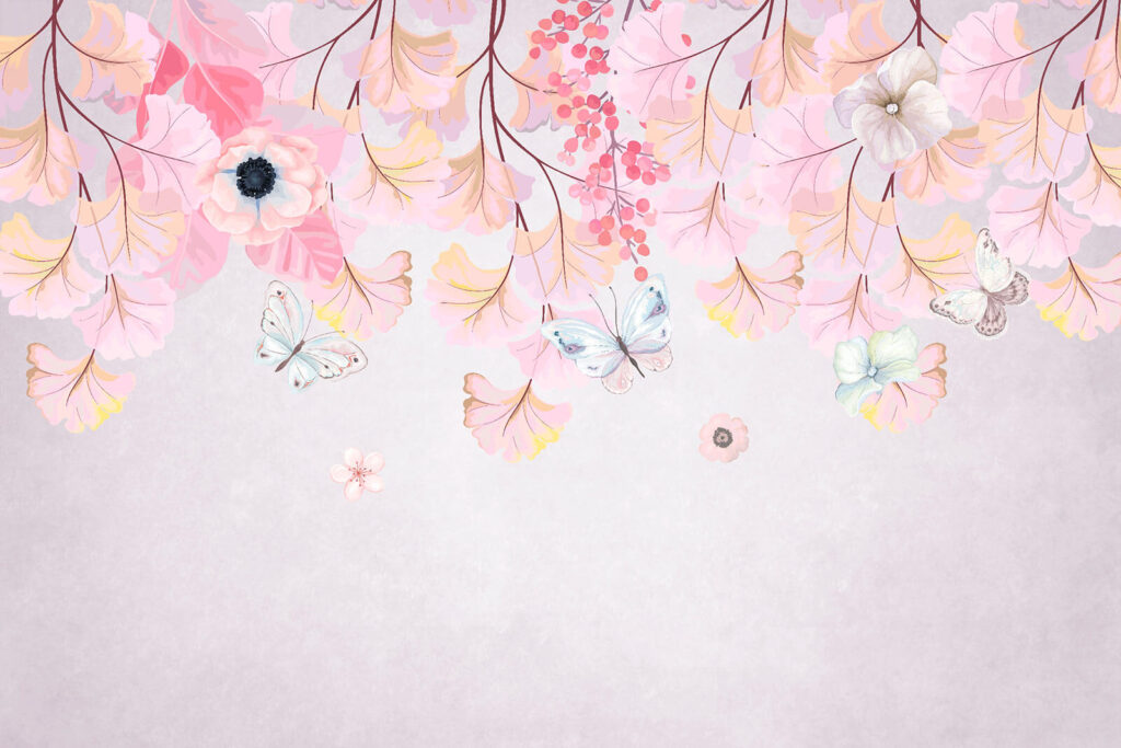Pittura di fiori e farfalle Pittura di fiori e farfalle