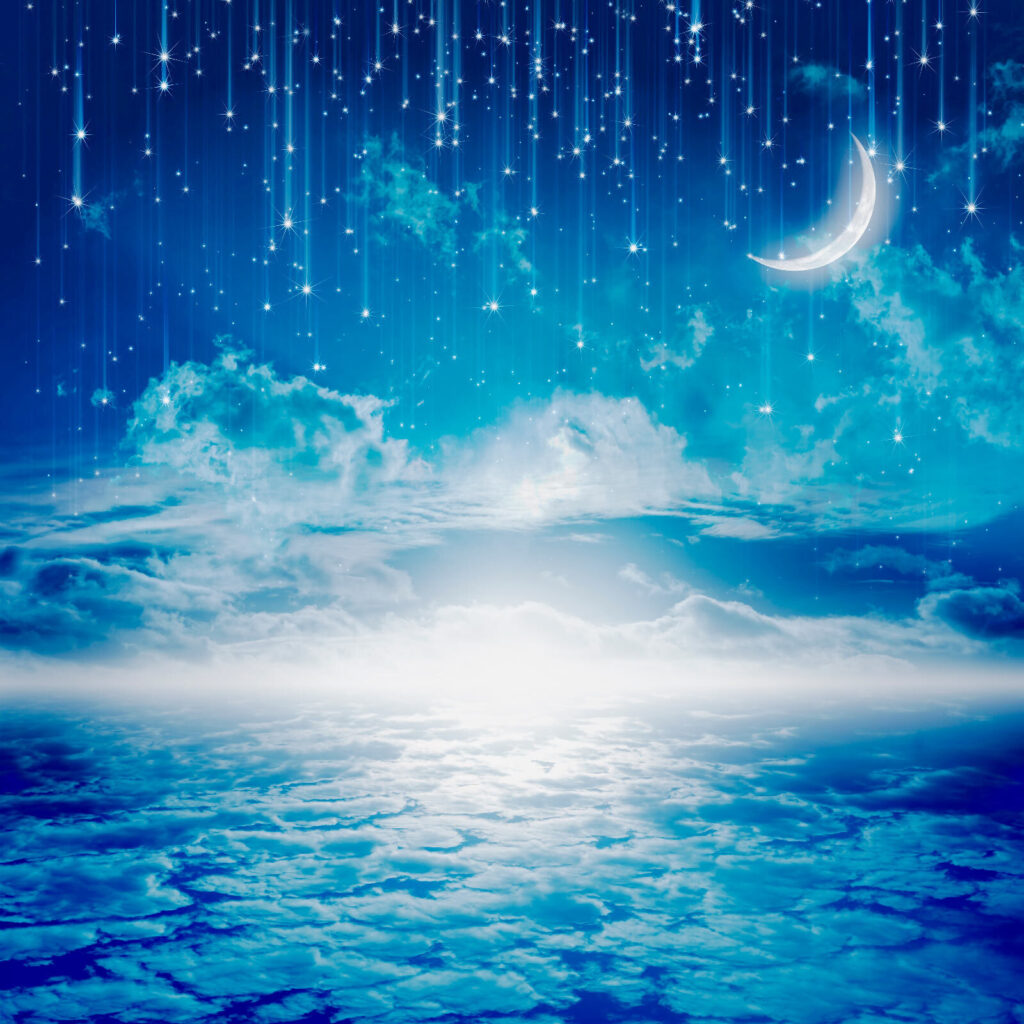 Luna e stelle nel cielo Luna e stelle nel cielo