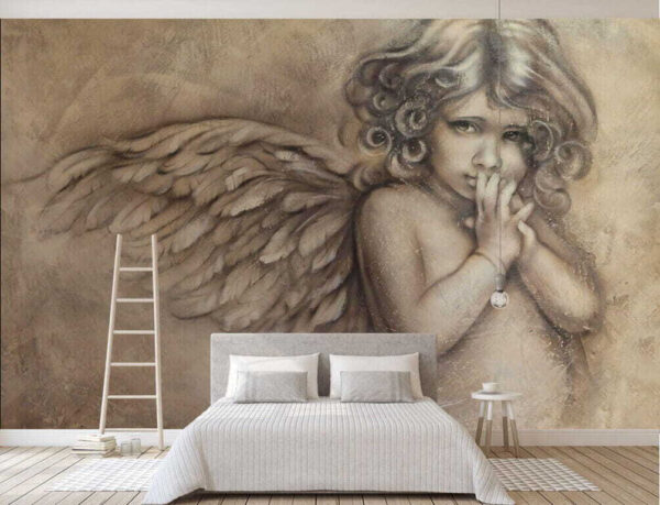 Pittura di un angelo bambino Pittura di un angelo bambino