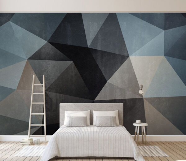 Motivo a triangolo nero e grigio Motivo a triangolo nero e grigio