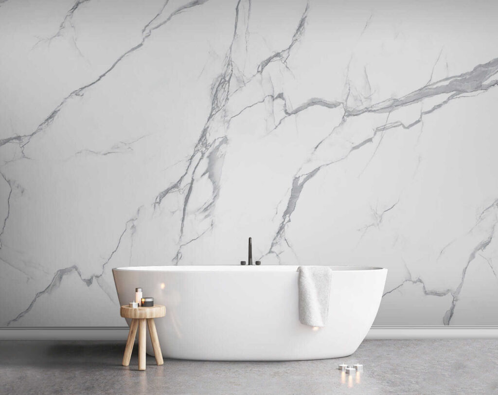 White marble with cracks