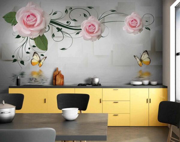 Farfalle e rose sull'acqua Farfalle e rose sull'acqua