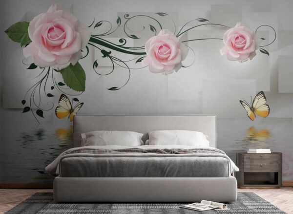 Farfalle e rose sull'acqua Farfalle e rose sull'acqua