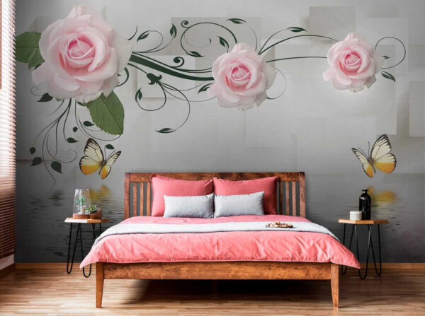 Farfalle e rose sull'acqua Farfalle e rose sull'acqua