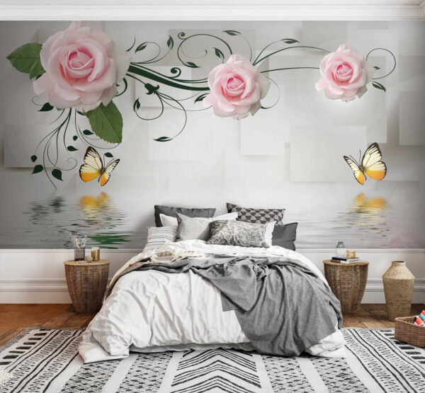Farfalle e rose sull'acqua Farfalle e rose sull'acqua