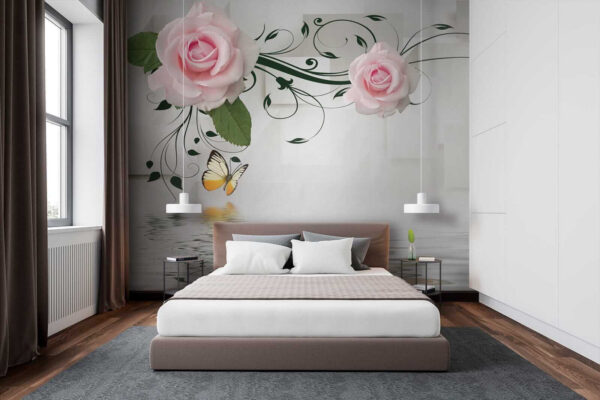 Farfalle e rose sull'acqua Farfalle e rose sull'acqua