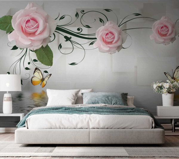 Farfalle e rose sull'acqua Farfalle e rose sull'acqua
