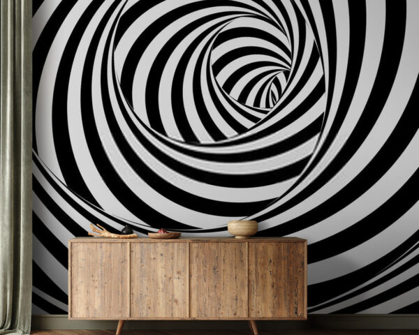 Motivo a spirale in bianco e nero Motivo a spirale in bianco e nero