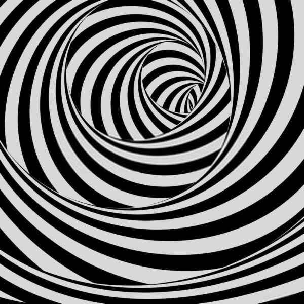 Motivo a spirale in bianco e nero Motivo a spirale in bianco e nero