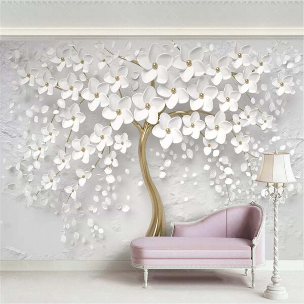 Albero con fiori e foglie bianche u37065pig5 600x600 - Albero con fiori e foglie bianche