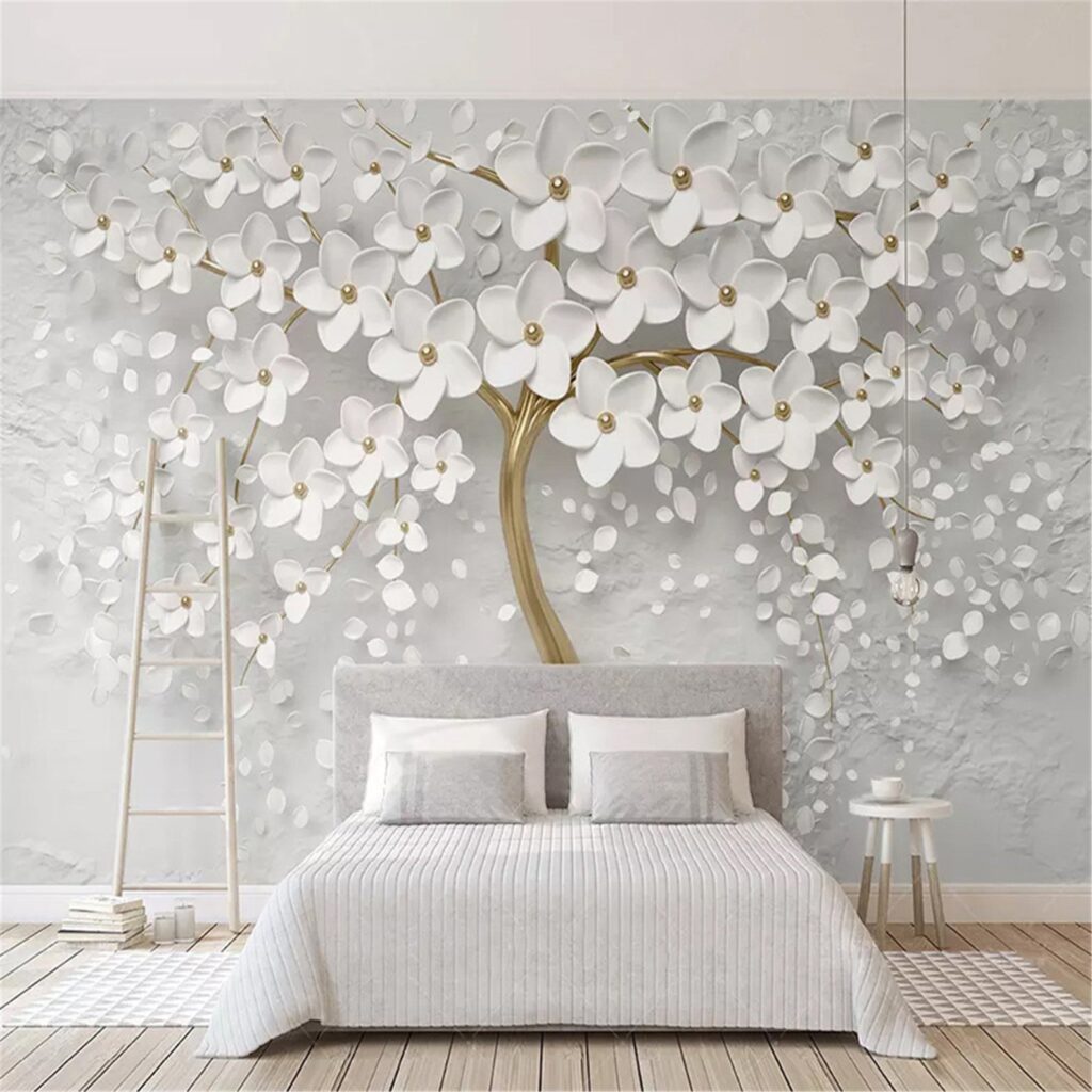 Albero con fiori e foglie bianche u37065pib1m 1024x1024 - Albero con fiori e foglie bianche
