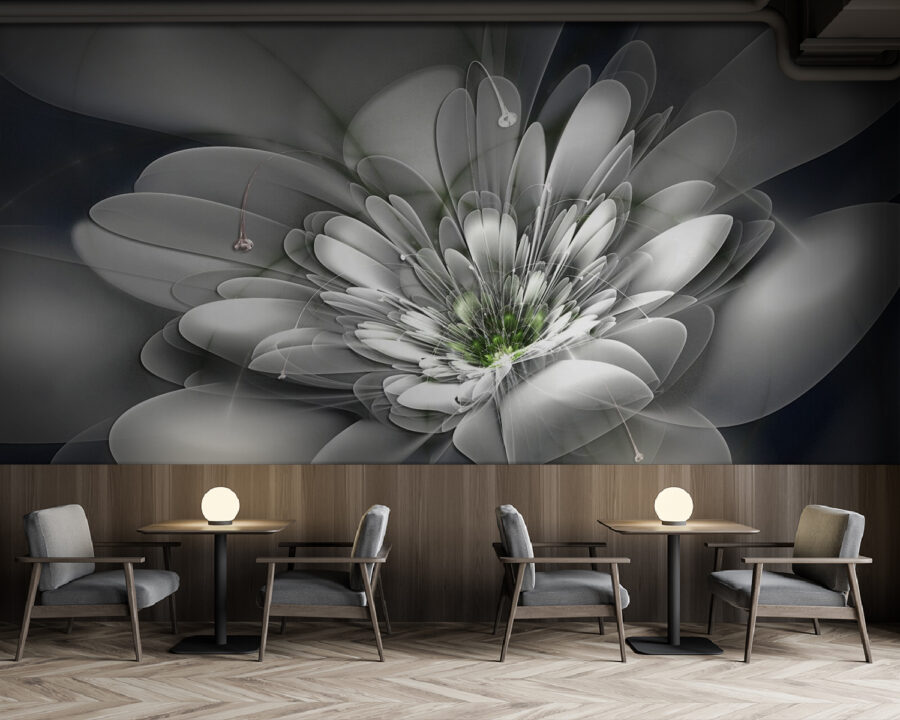 Fiore bianco con centro verde
