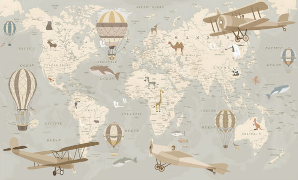 Una mappa del mondo con aeroplani e mongolfiere u36066p 600x362 - Una mappa del mondo con aeroplani e mongolfiere - tegory