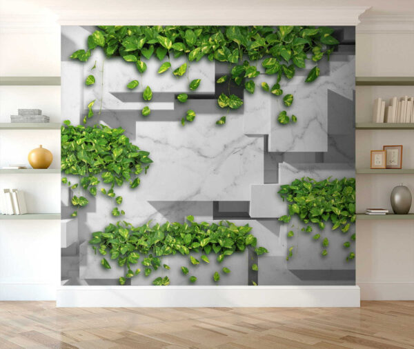 Muro con foglie verdi Muro con foglie verdi