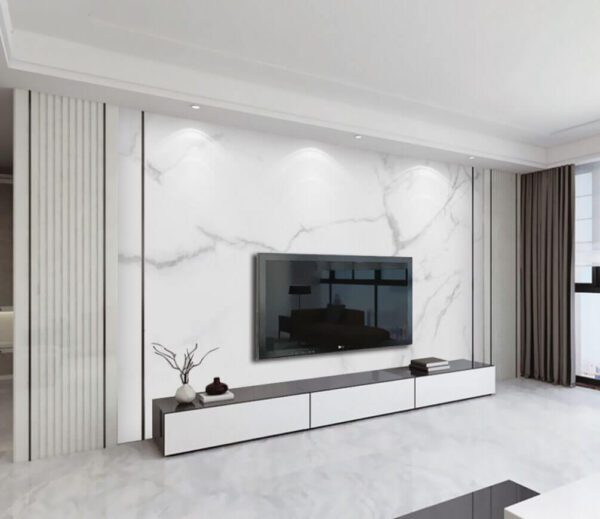 Superficie in marmo bianco con venature nere Superficie in marmo bianco con venature nere