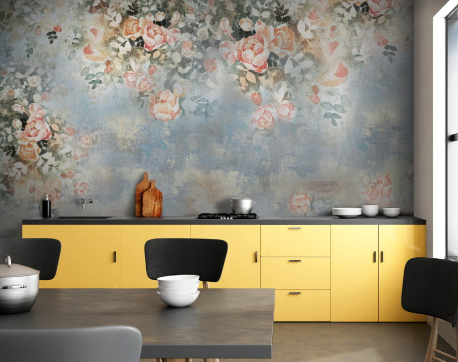 Pittura di fiori e foglie