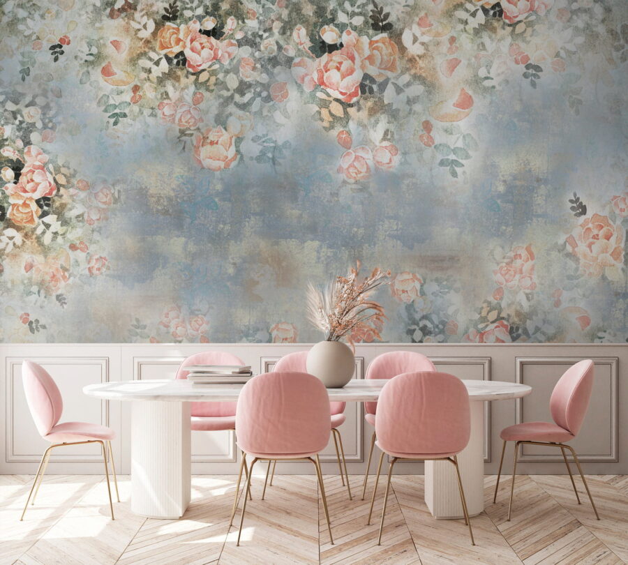 Pittura di fiori e foglie