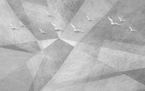 Gruppo di uccelli in volo nel cielo Gruppo di uccelli in volo nel cielo
