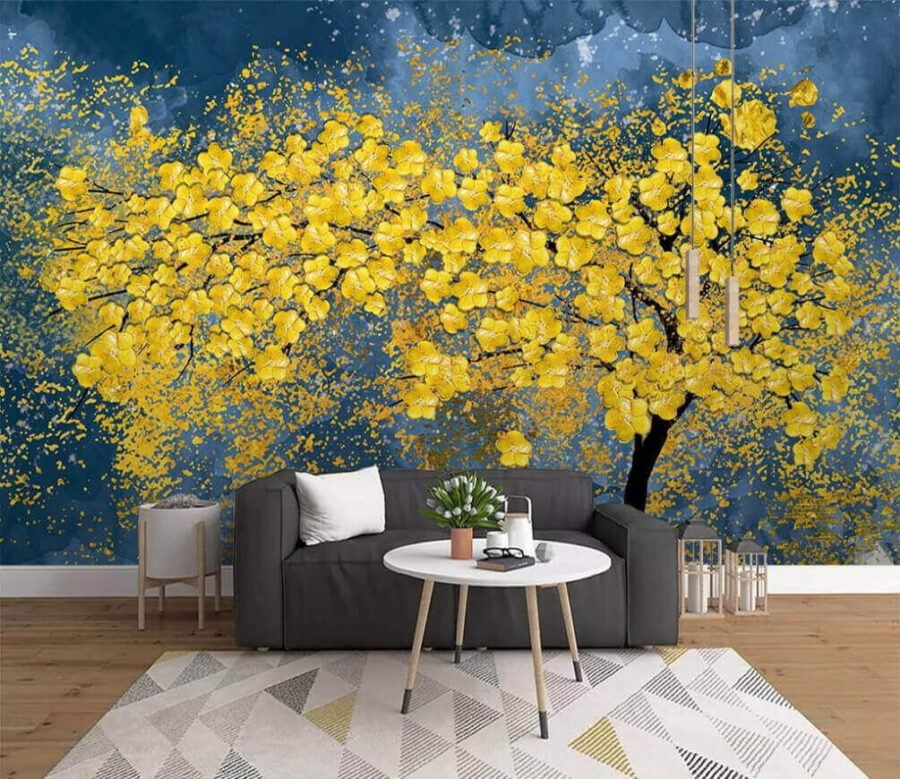 Albero con foglie gialle Albero con foglie gialle