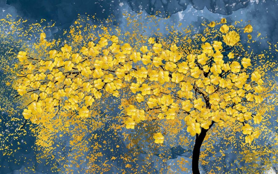 Albero con foglie gialle Albero con foglie gialle