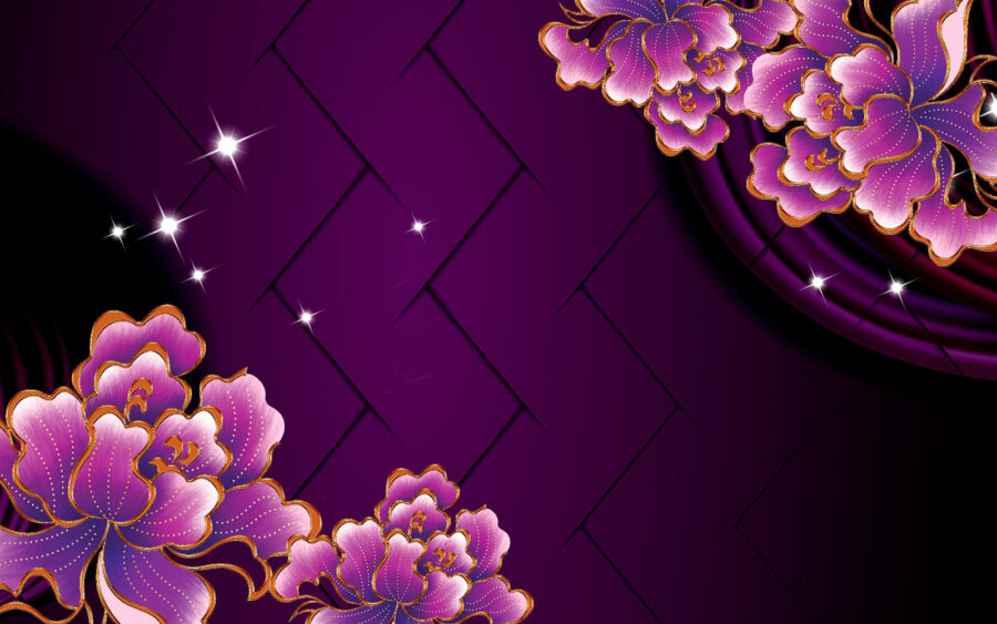 Eleganza floreale su uno sfondo profondo
