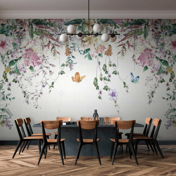 Pittura di fiori e farfalle Pittura di fiori e farfalle