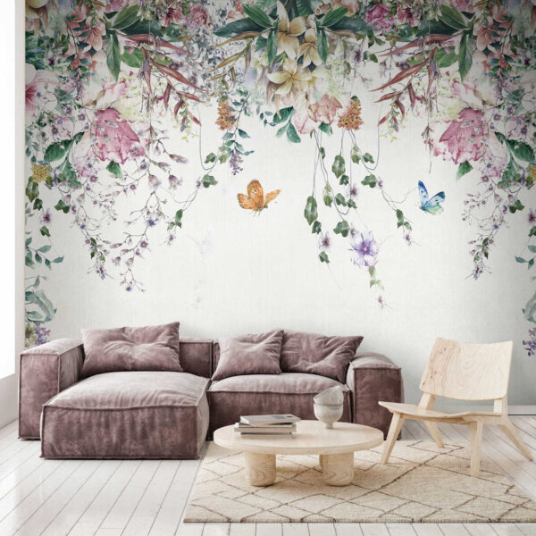 Pittura di fiori e farfalle Pittura di fiori e farfalle