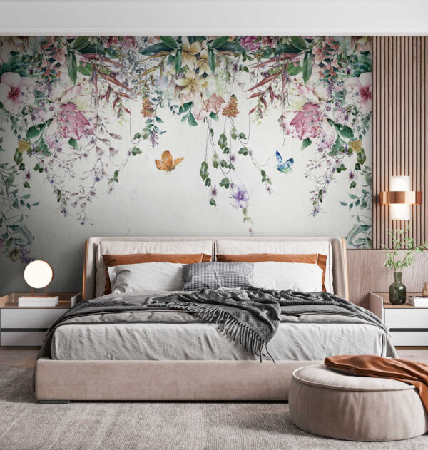 Pittura di fiori e farfalle Pittura di fiori e farfalle
