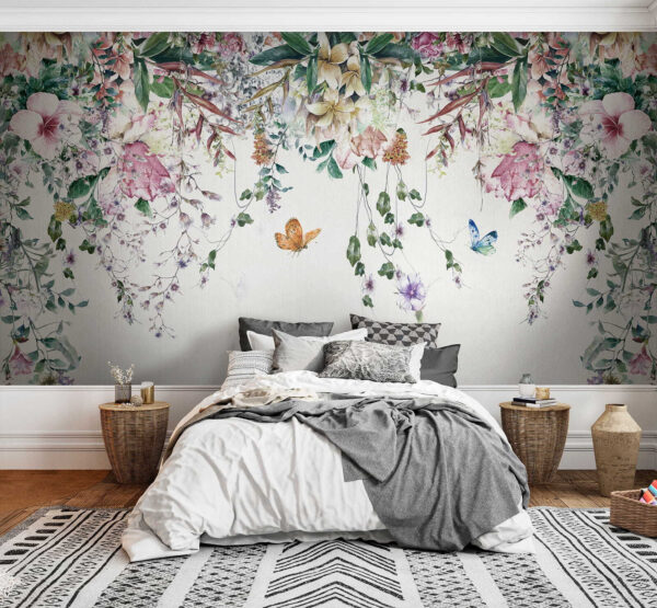 Pittura di fiori e farfalle Pittura di fiori e farfalle