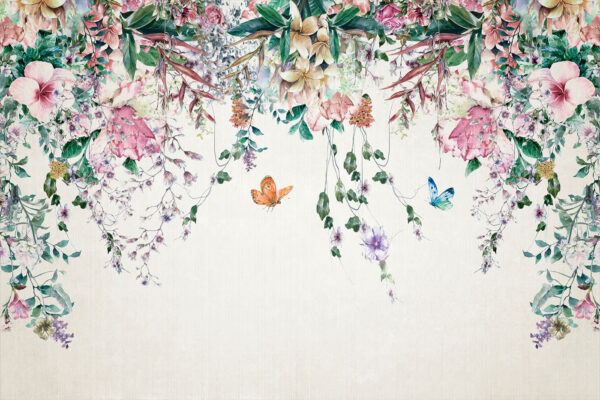 Pittura di fiori e farfalle Pittura di fiori e farfalle