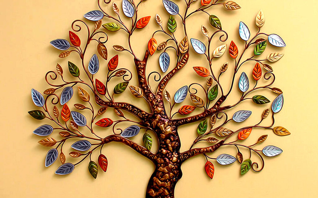 Albero con foglie colorate Albero con foglie colorate