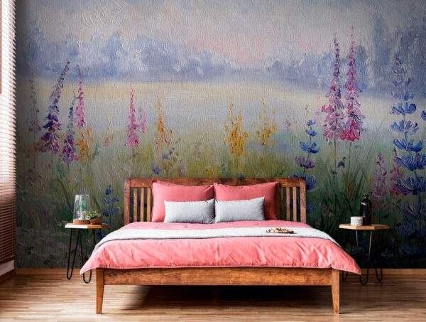Pittura di fiori in un campo Pittura di fiori in un campo