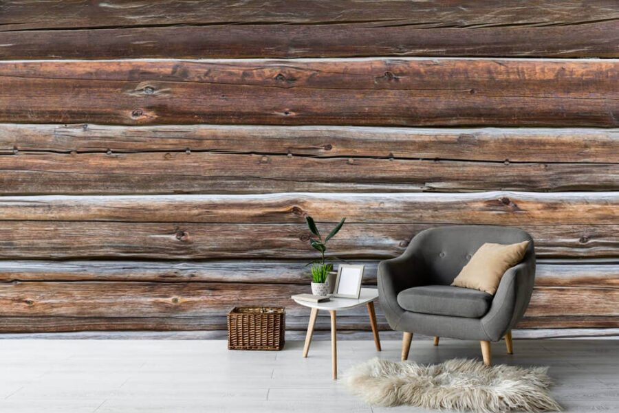 I motivi in legno strutturato creano un fascino rustico.