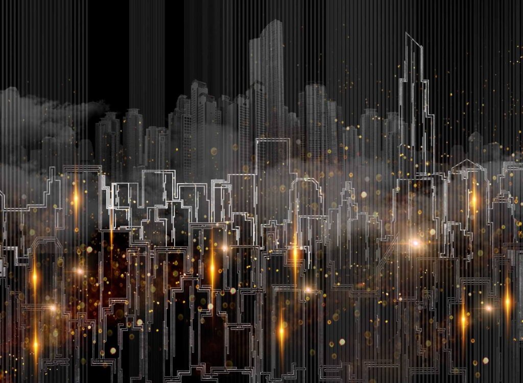 Disegno di una città Disegno di una città