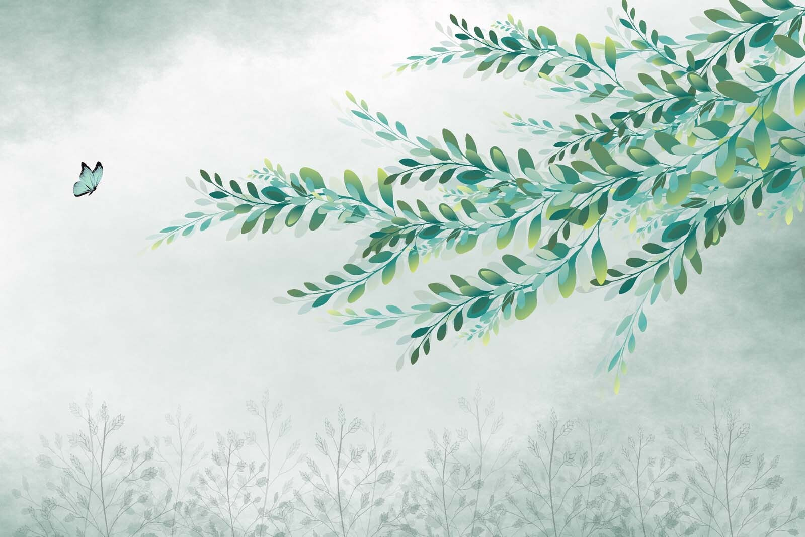 u27382p - Foglie verdi su un ramo - tegory