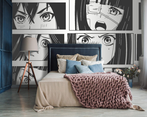 Collage di una ragazza dei cartoni animati Collage di una ragazza dei cartoni animati