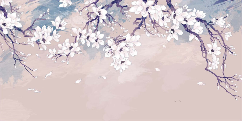 Fiori bianchi su un ramo d'albero Fiori bianchi su un ramo d'albero