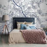 Carta da parati Mappa di una città