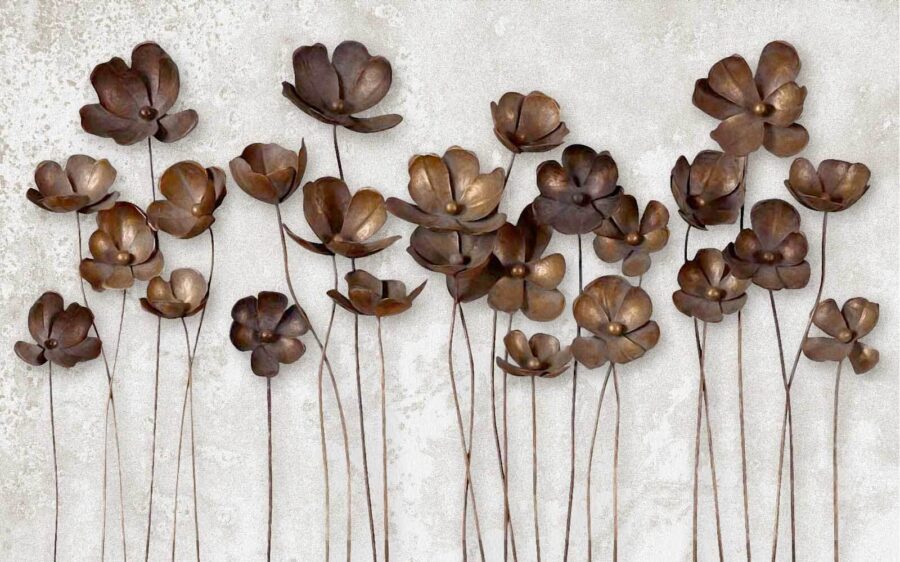 Gruppo di fiori marroni