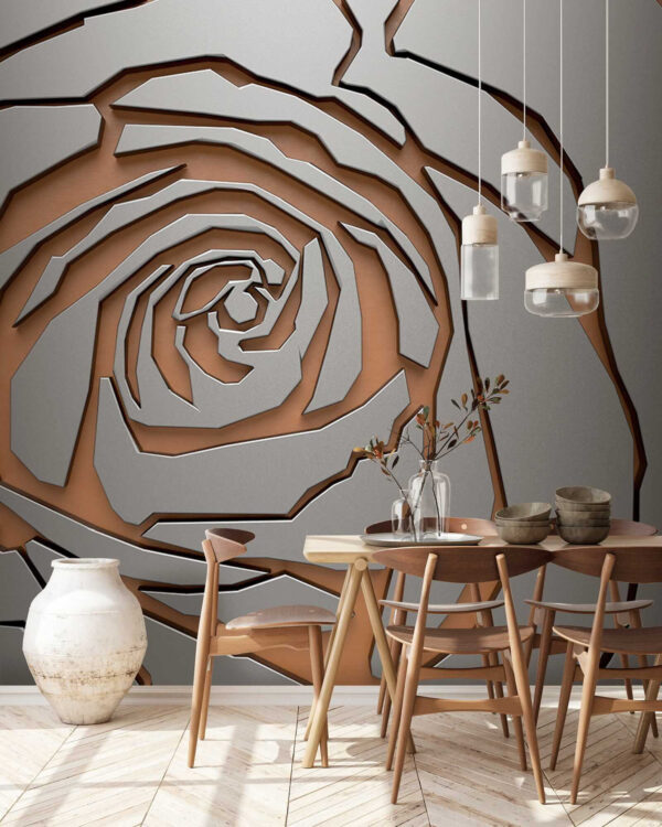 Disegno astratto di rose con texture metallica. Disegno astratto di rose con texture metallica.