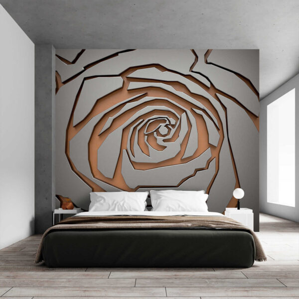 Disegno astratto di rose con texture metallica. Disegno astratto di rose con texture metallica.