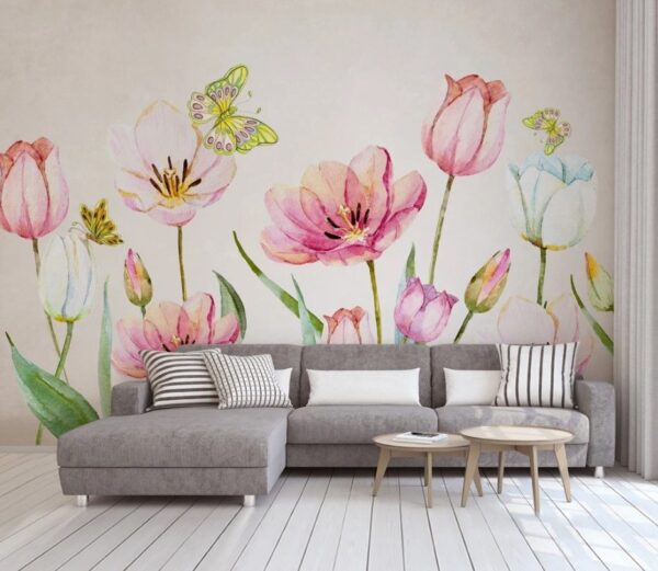 Pittura di fiori e farfalle Pittura di fiori e farfalle